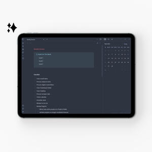 Obsidian Weekly Review Template